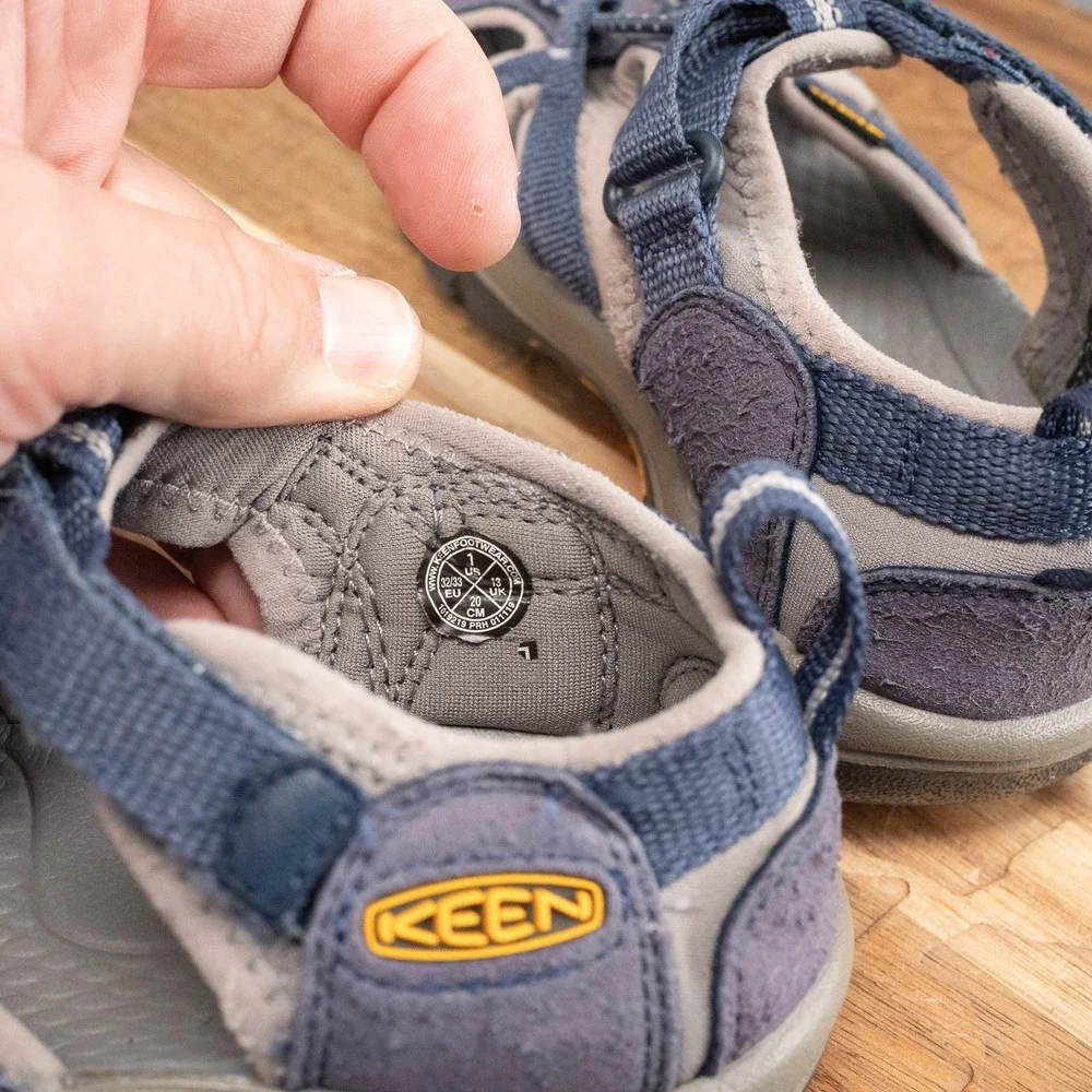 KEEN Venice H2 Hiking Waterproof Comfort Sandals Navy Blue And Grey Size 1